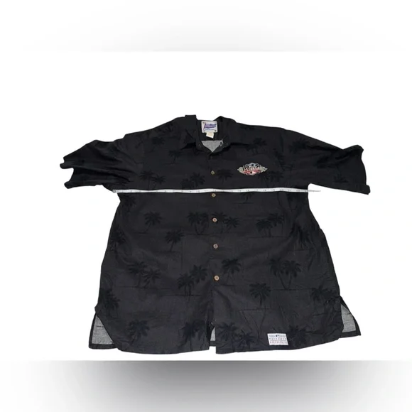 Reyn Spooner MLB All-Star Game Hawaiian Shirt Black Palm Tree Aloha Mens Large - Picture 4 of 5